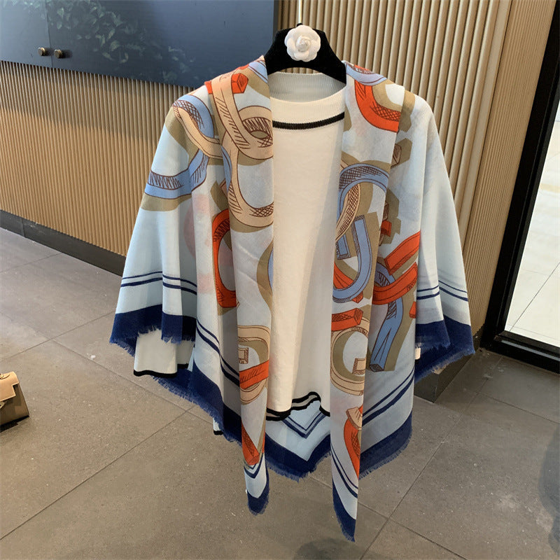 Large Kerchief Thin Silk Outer Shawl