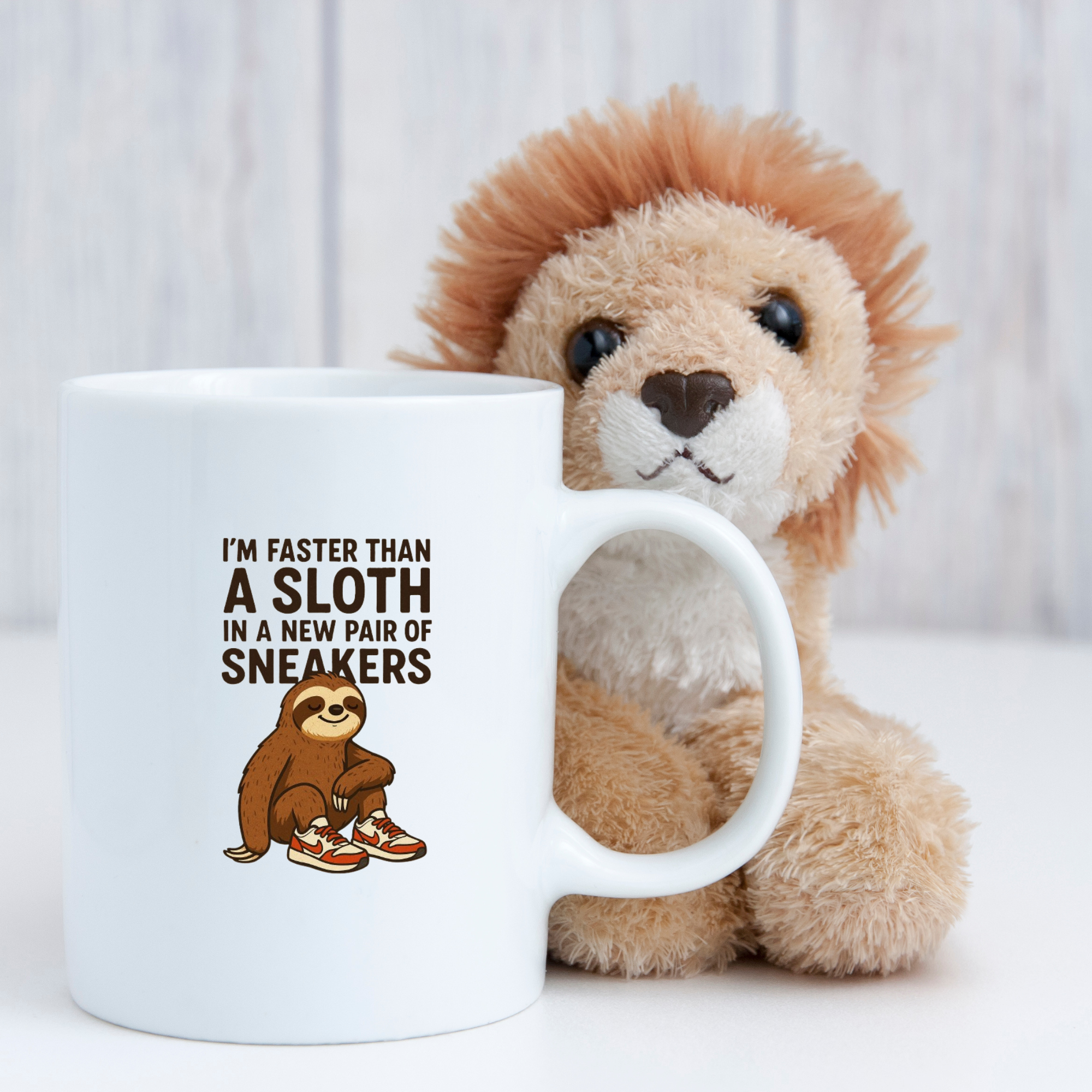I'm Faster Than Sloth White Glossy Mug