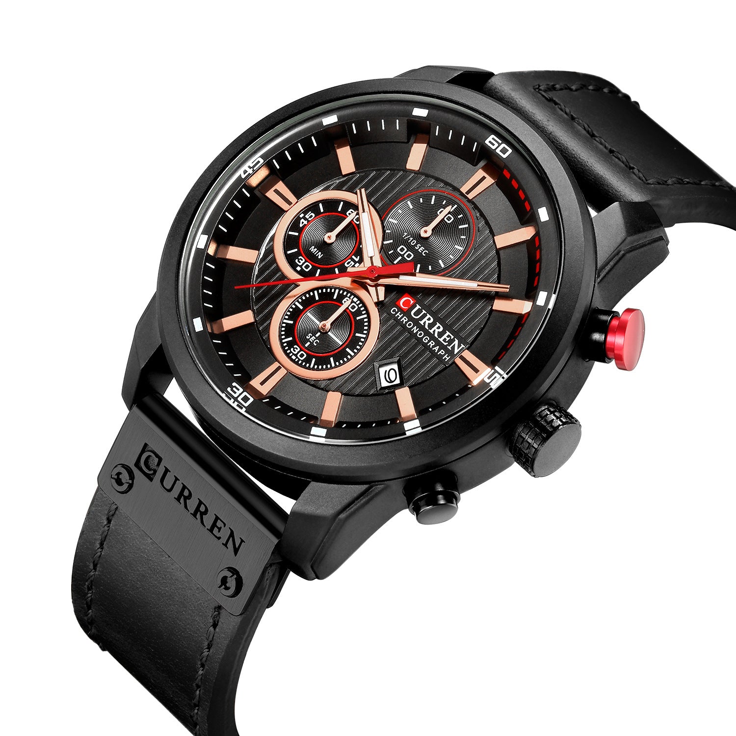 curren men's watch new six-pin calendar waterproof