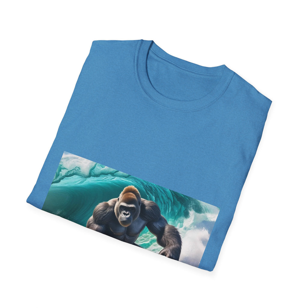 Surfing Gnarly Gorilla Unisex Softstyle T-Shirt