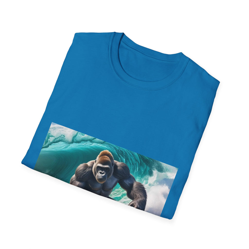Surfing Gnarly Gorilla Unisex Softstyle T-Shirt
