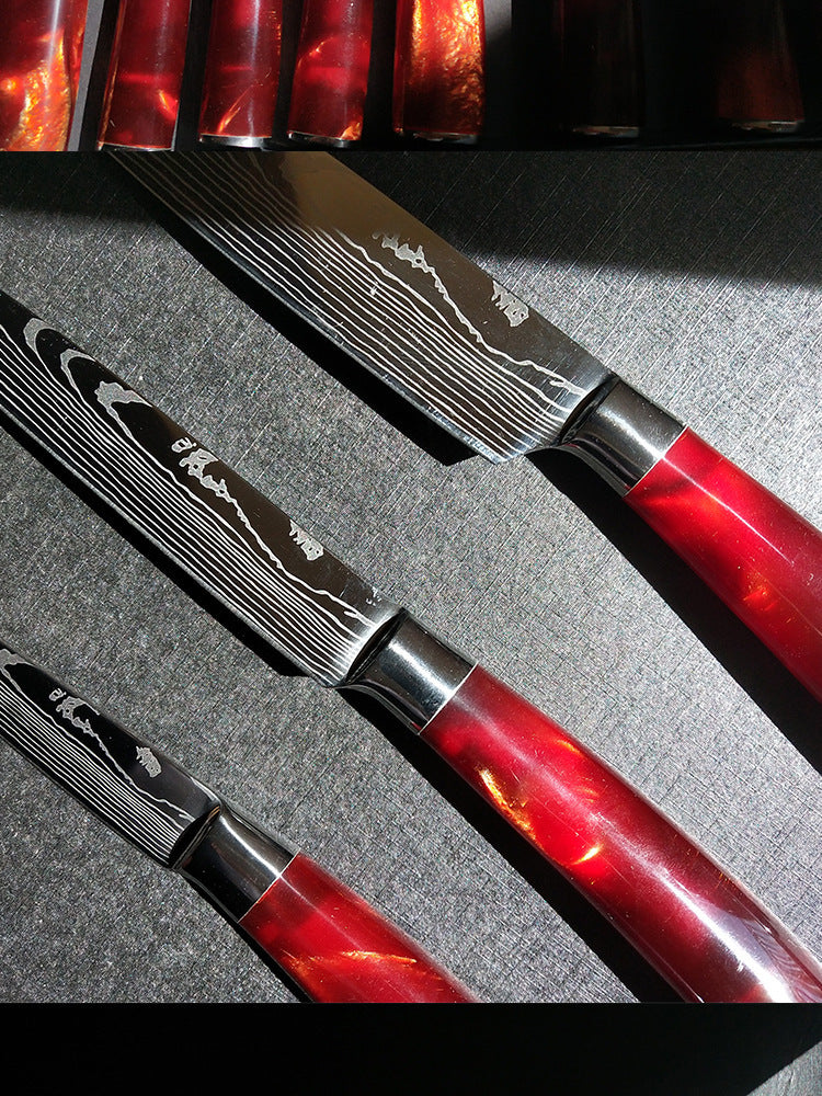 Western Style 8 Piece Suit Knife Chef's Knife