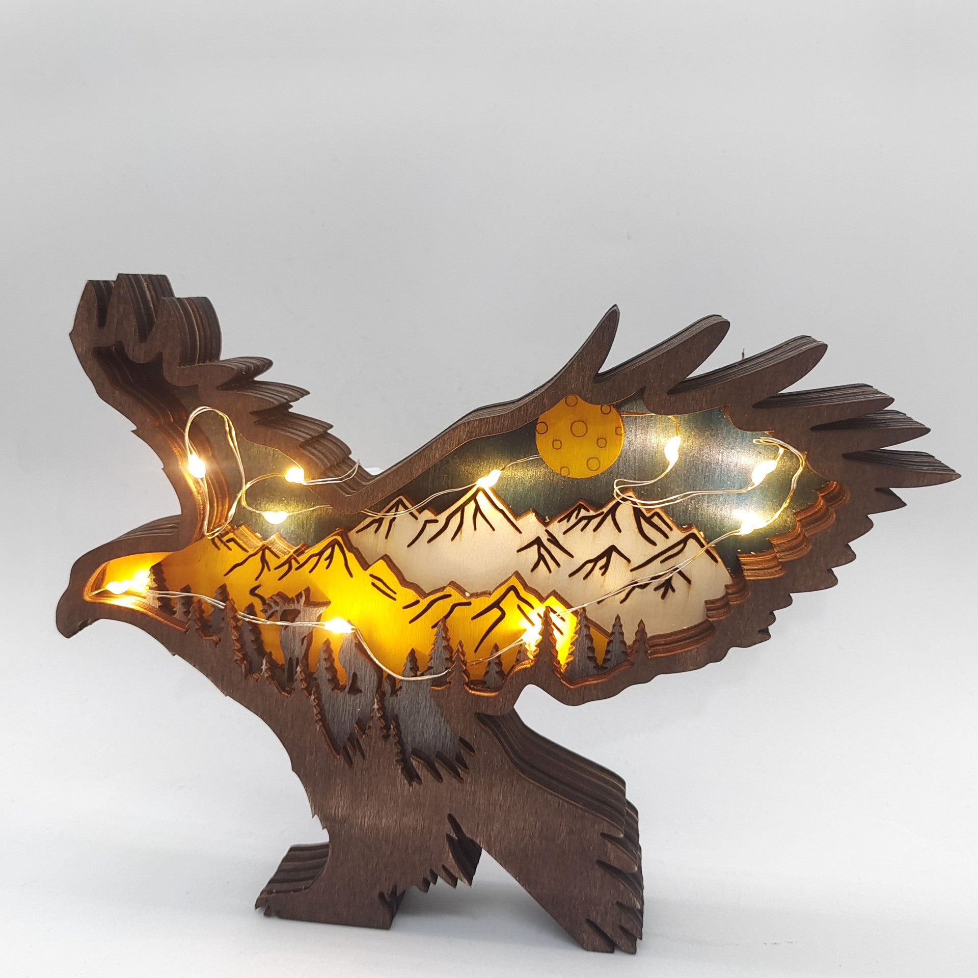 Decoration Wooden Animal Sculpture 3D