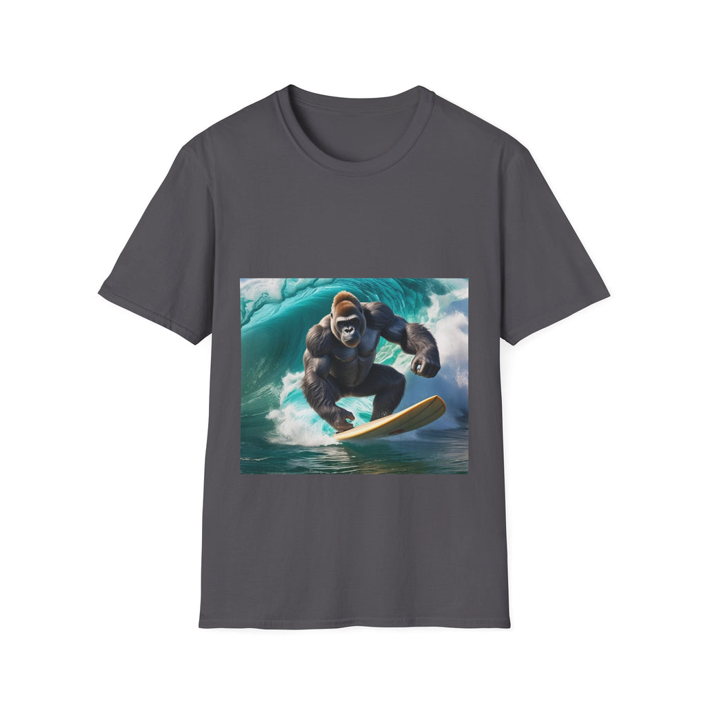 Surfing Gnarly Gorilla Unisex Softstyle T-Shirt