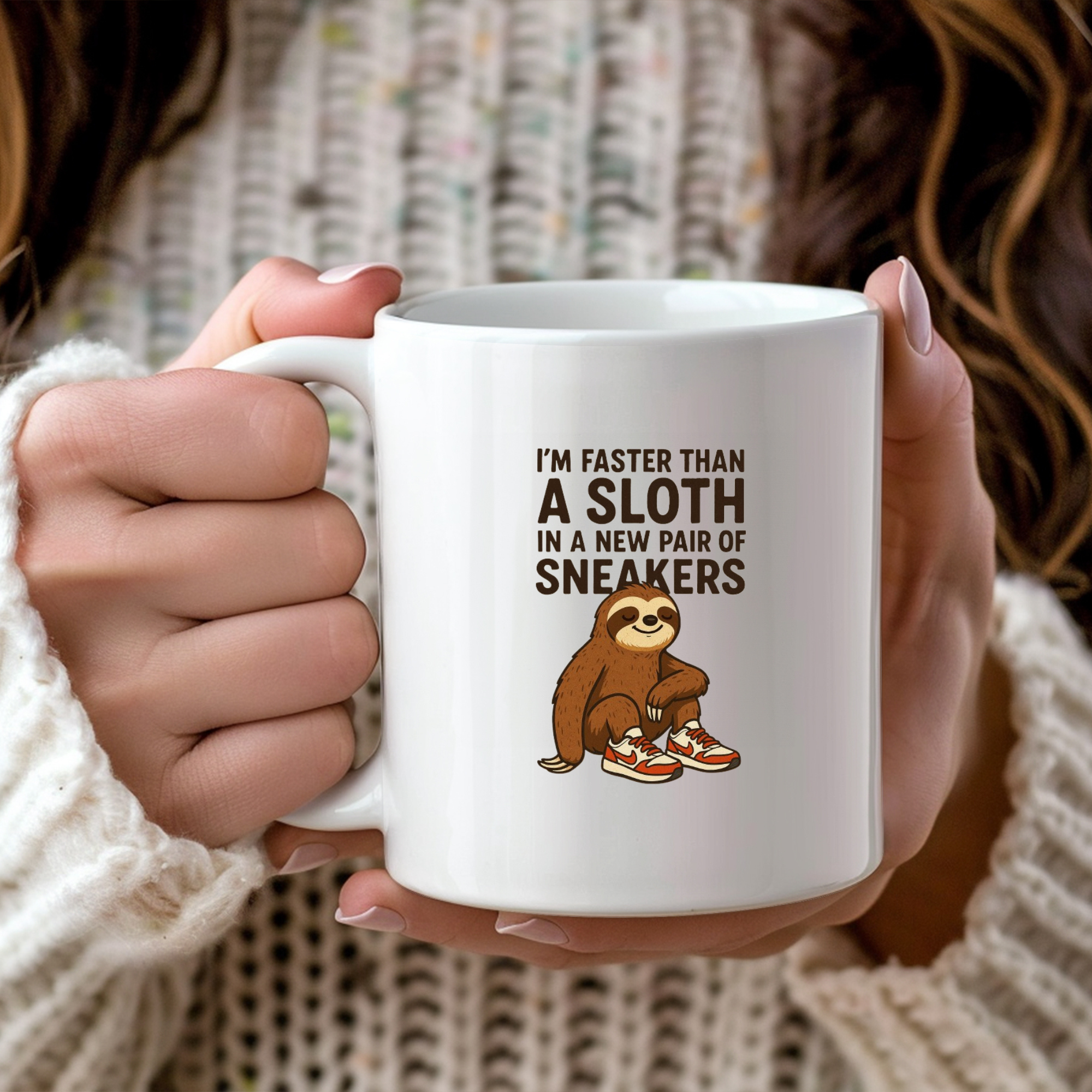 I'm Faster Than Sloth White Glossy Mug