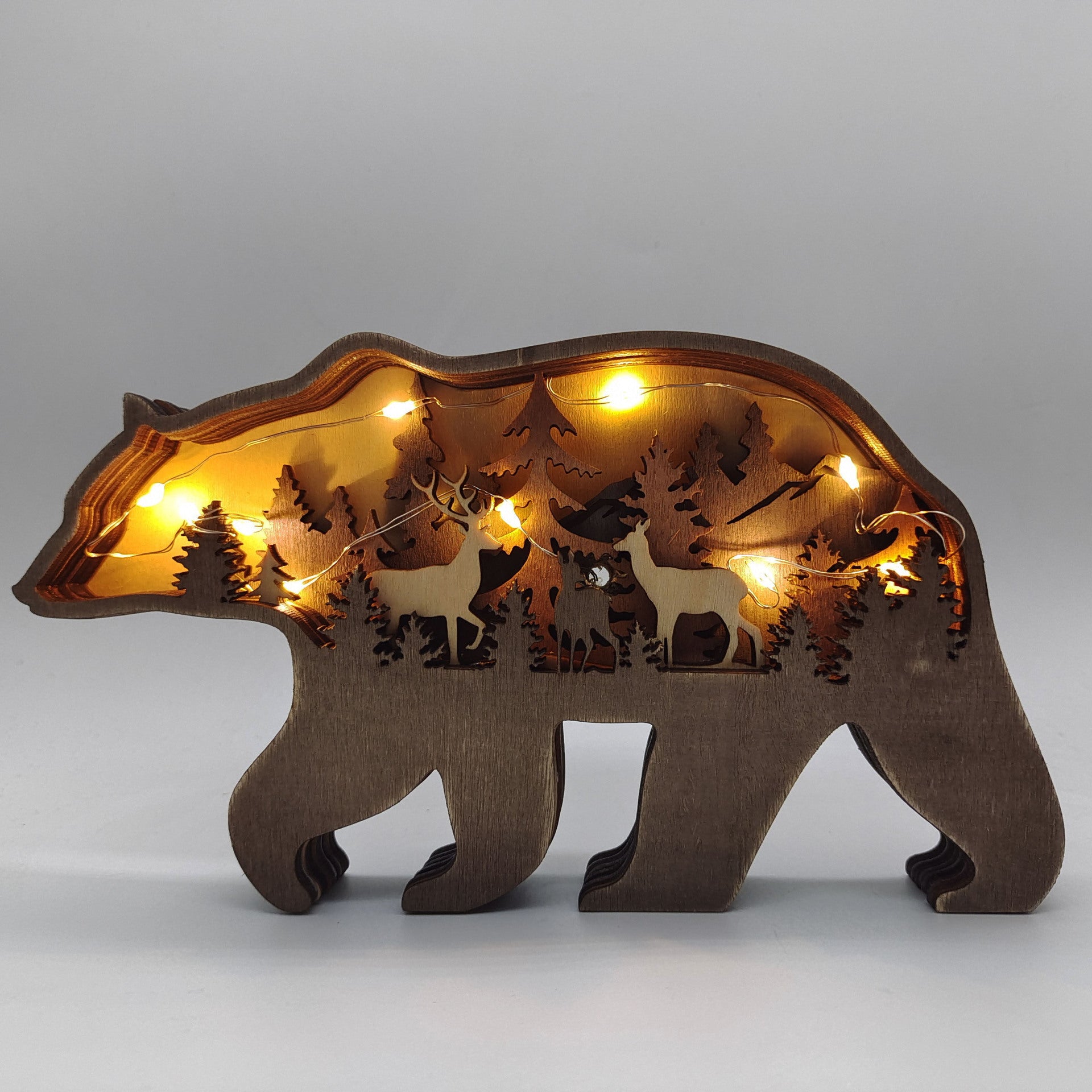Decoration Wooden Animal Sculpture 3D