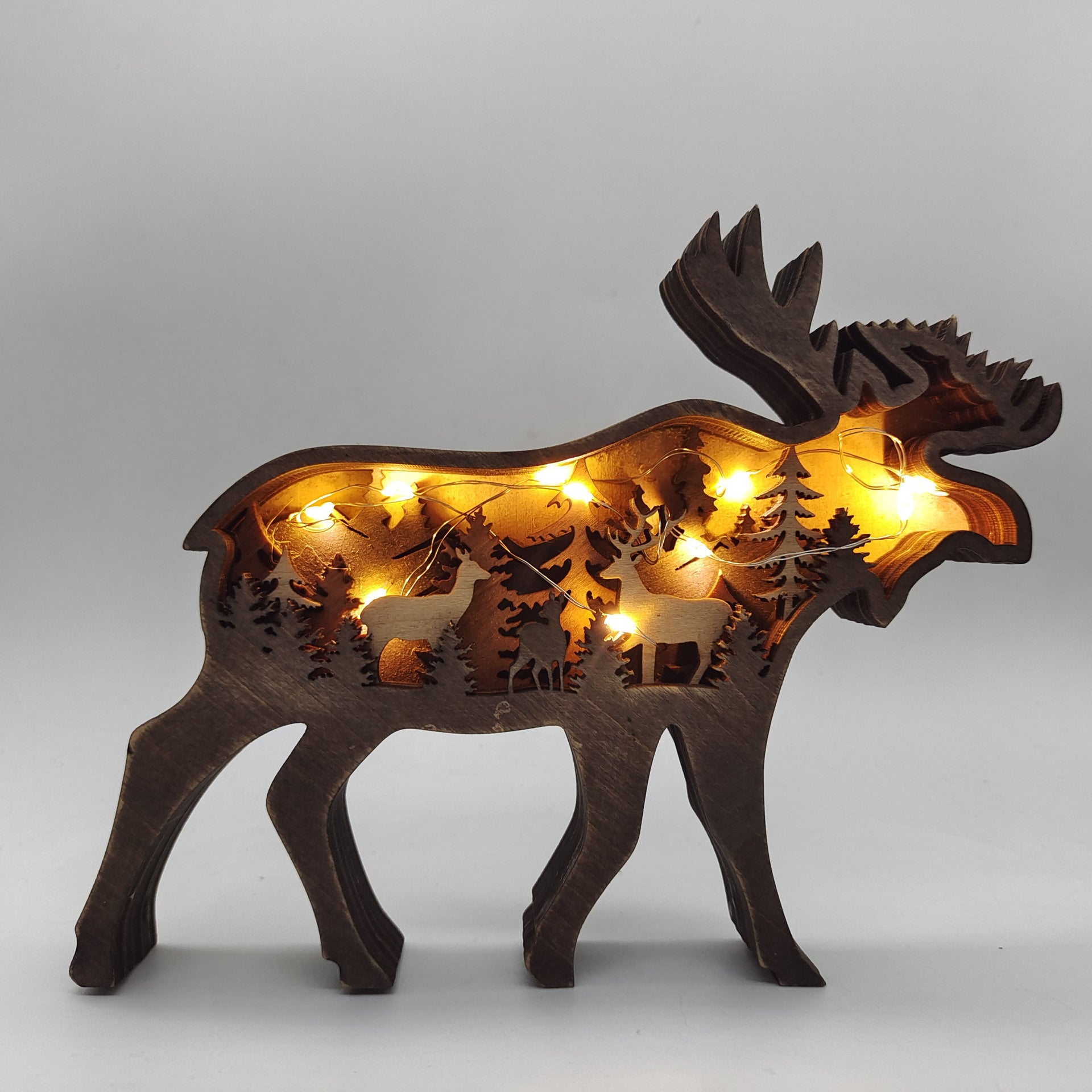 Decoration Wooden Animal Sculpture 3D