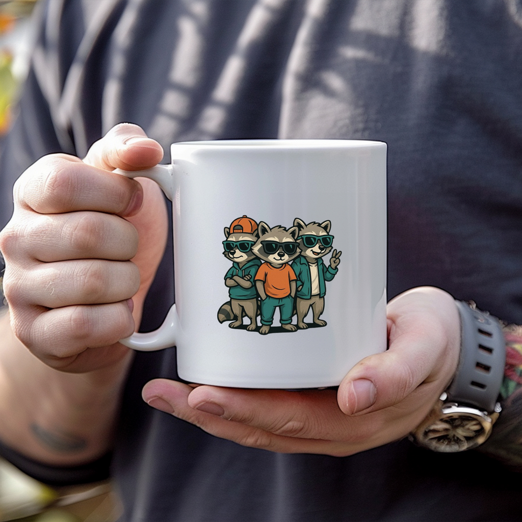 Classic Three Racoons Colourful Mug