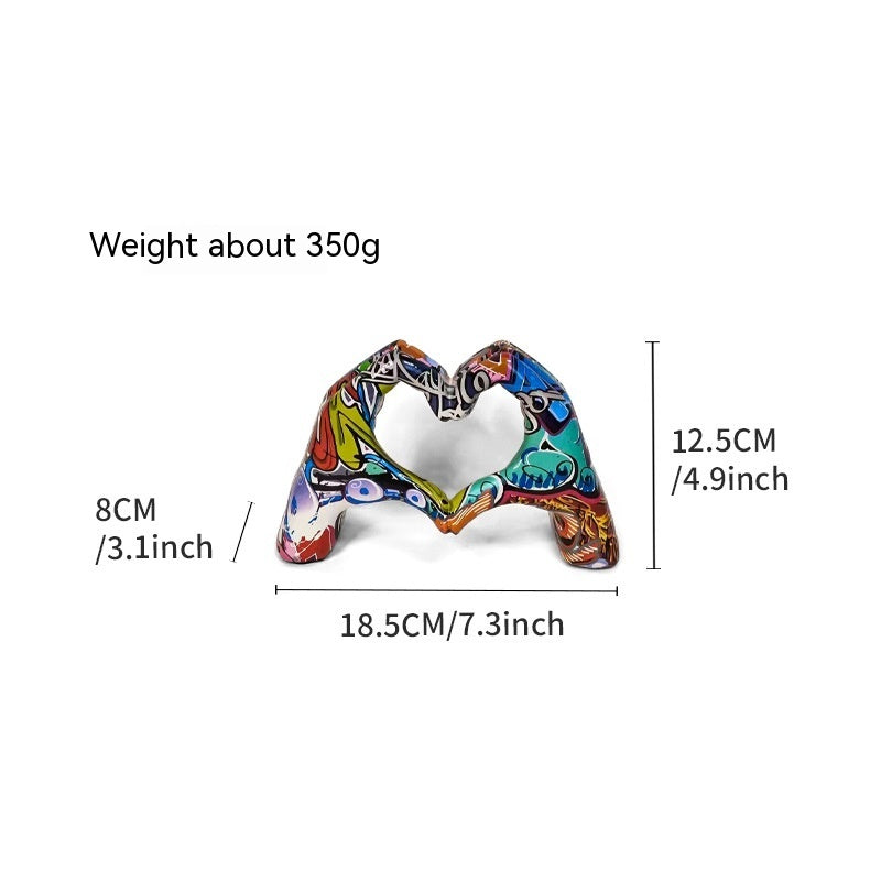 Graffiti Love Gesture Decoration Home Living Room Office