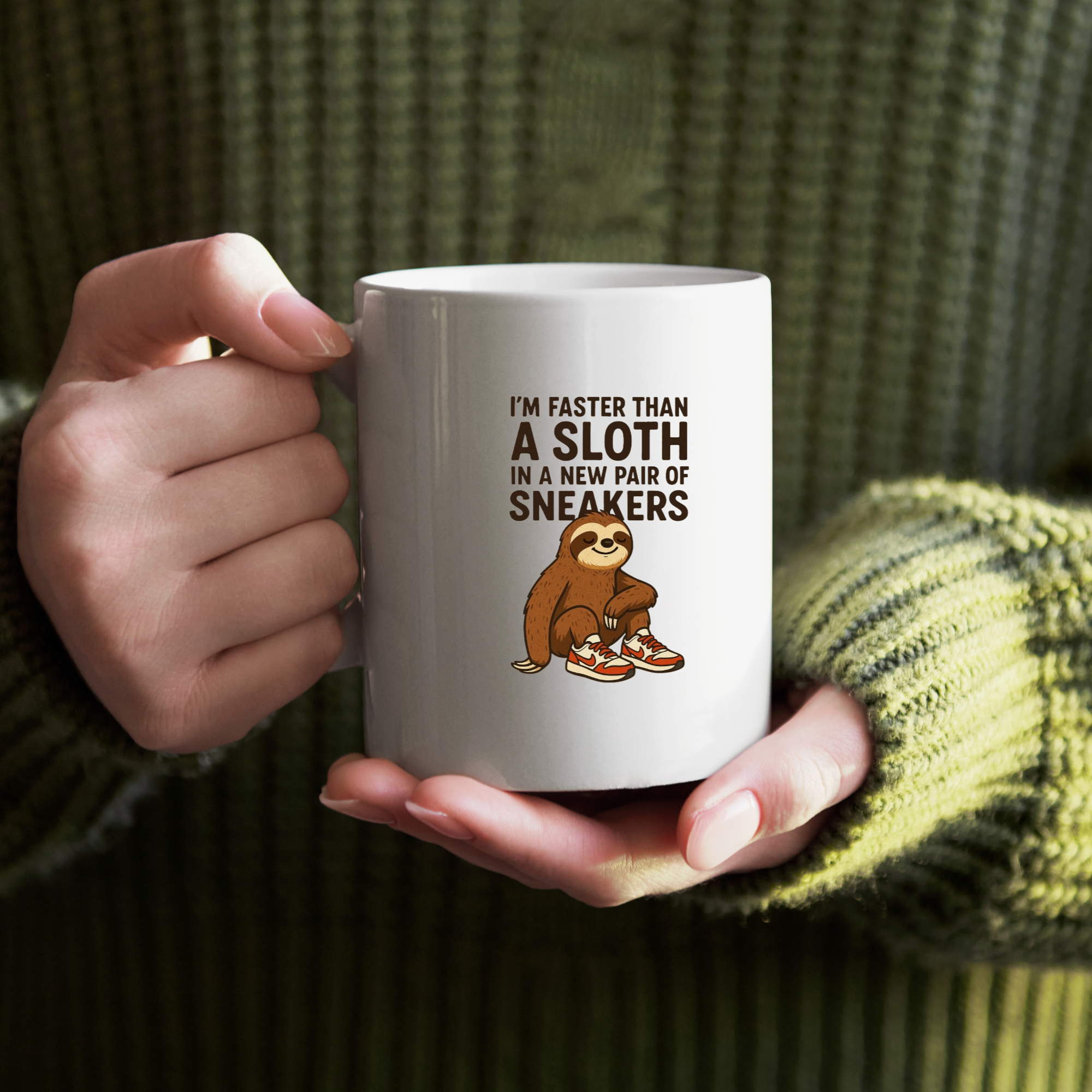 I'm Faster Than Sloth White Glossy Mug