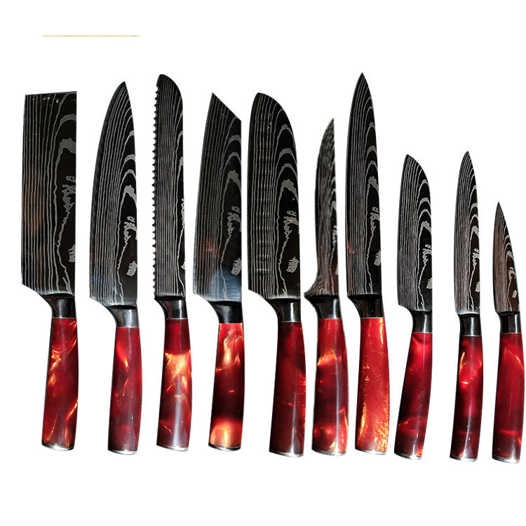 Western Style 8 Piece Suit Knife Chef's Knife