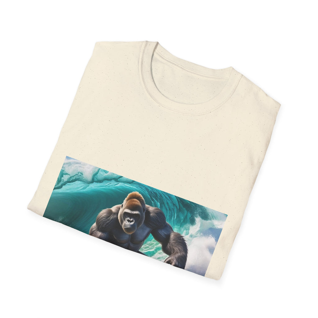 Surfing Gnarly Gorilla Unisex Softstyle T-Shirt