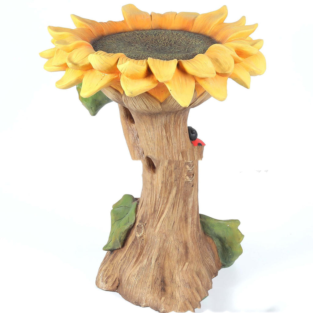 Resin Sunflower Bird Bath Ornaments Garden Crafts