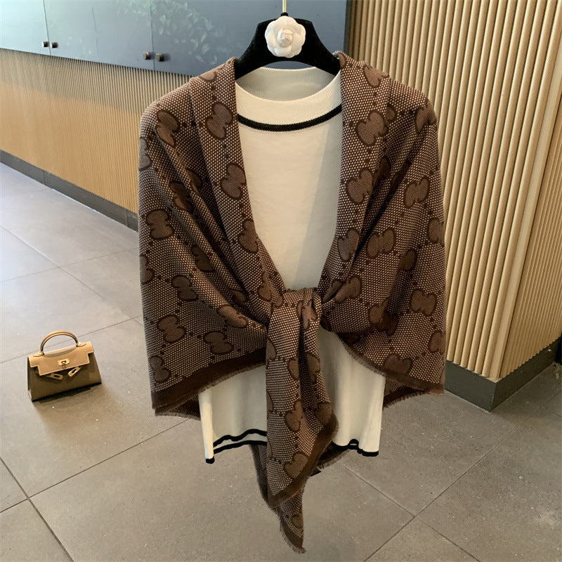 Large Kerchief Thin Silk Outer Shawl