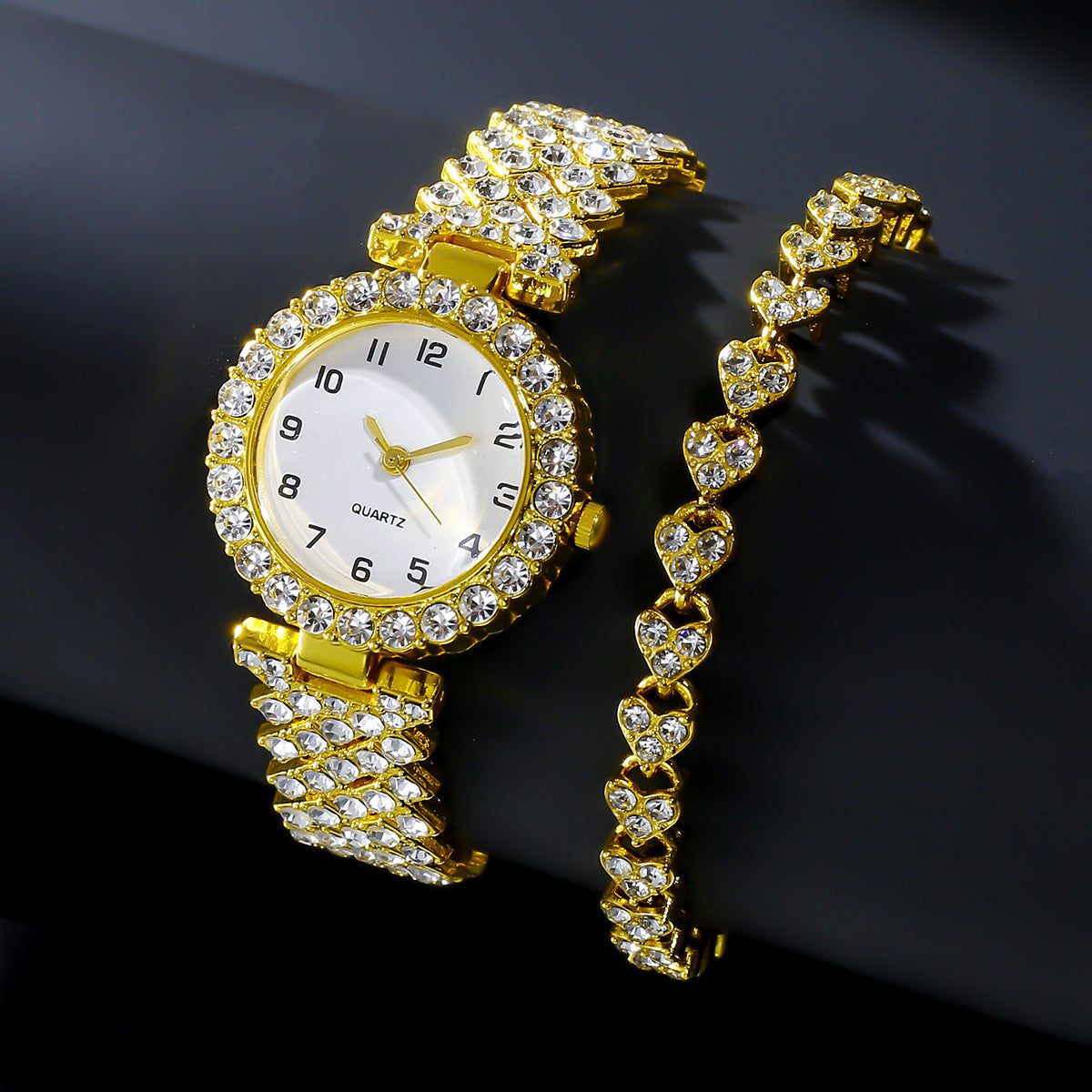 Fashion Jewelry 2pcs Watch Set