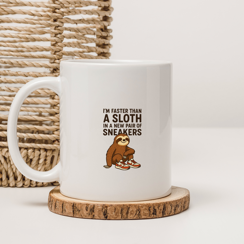 I'm Faster Than Sloth White Glossy Mug