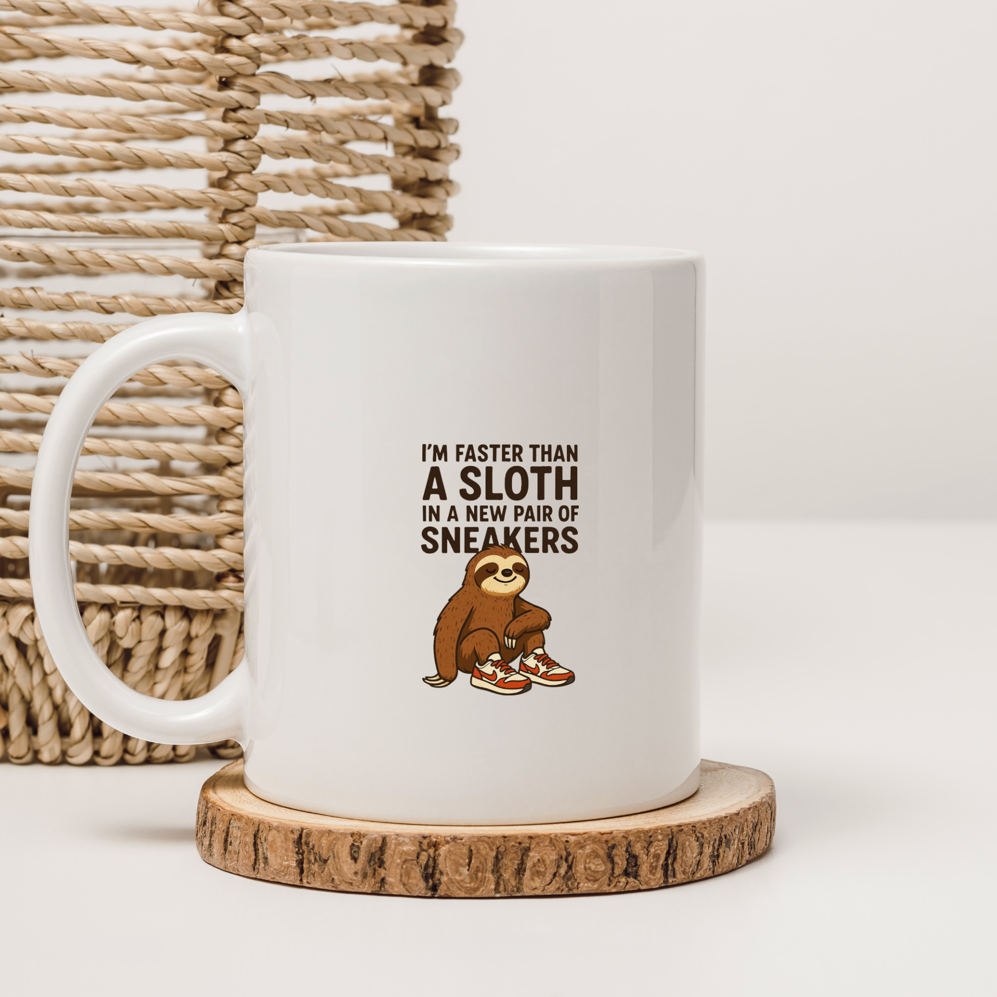 I'm Faster Than Sloth White Glossy Mug