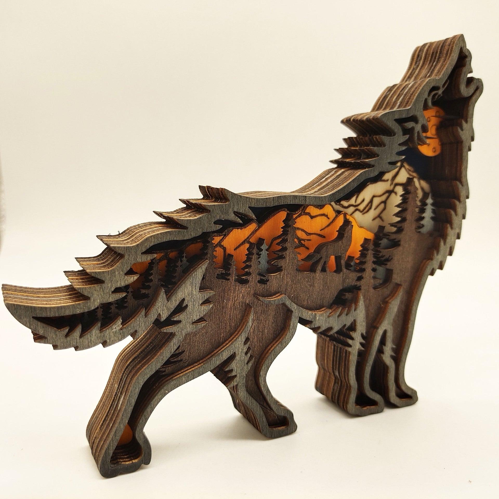 Decoration Wooden Animal Sculpture 3D