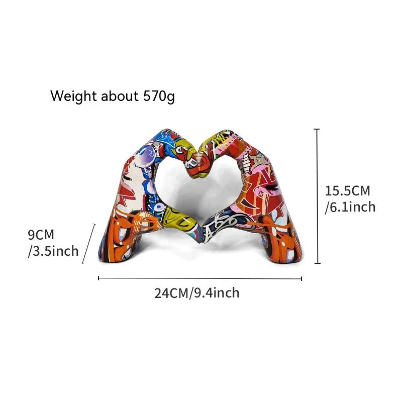 Graffiti Love Gesture Decoration Home Living Room Office