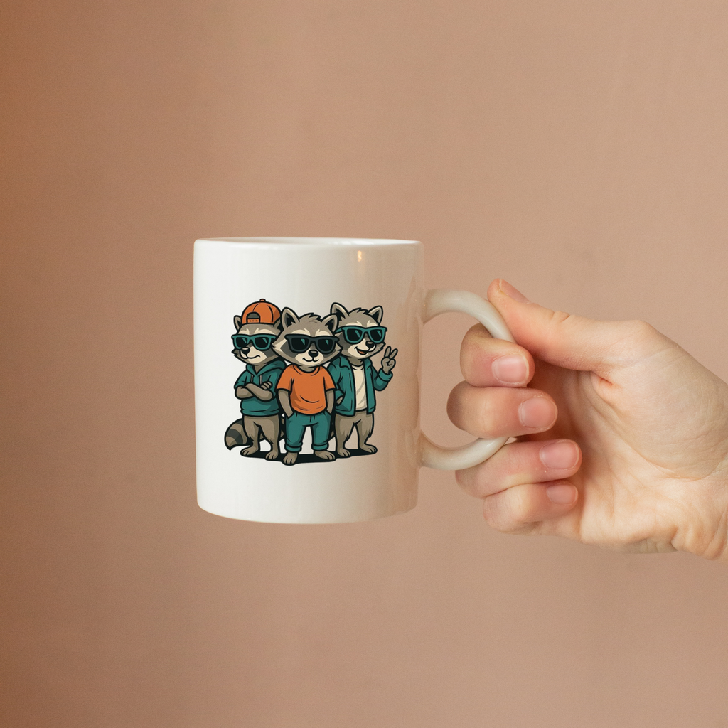 Classic Three Racoons Colourful Mug