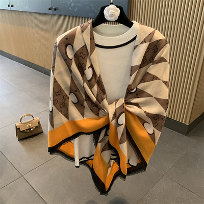 Large Kerchief Thin Silk Outer Shawl