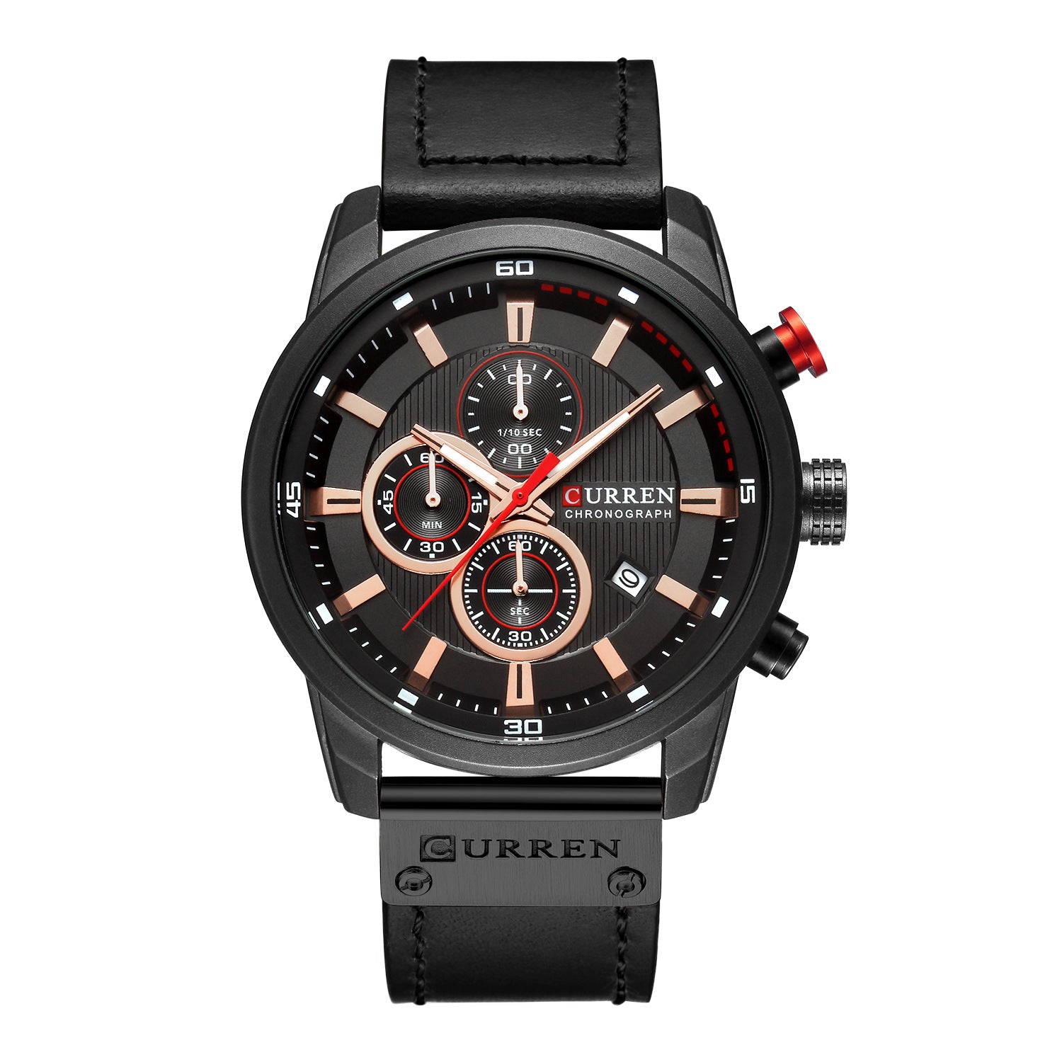 curren men's watch new six-pin calendar waterproof