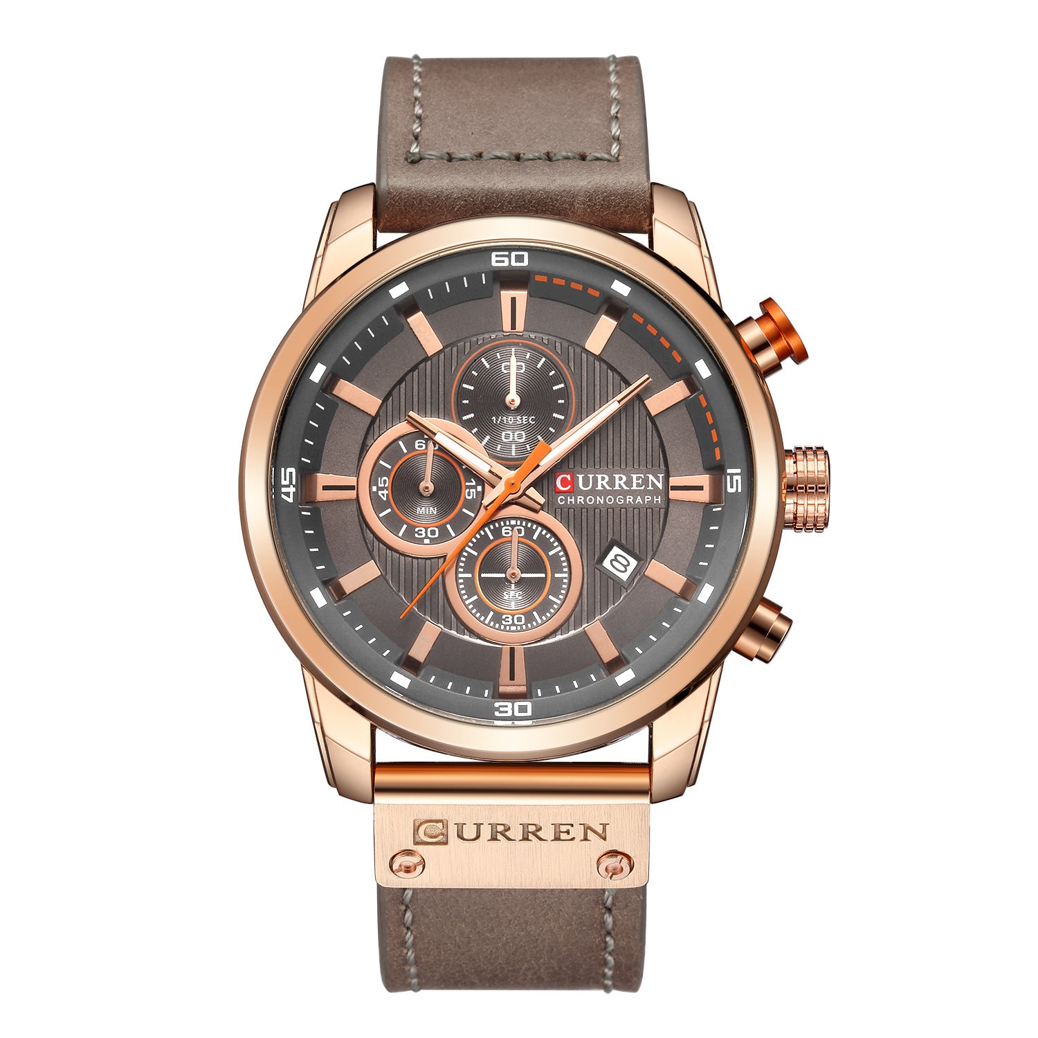 curren men's watch new six-pin calendar waterproof