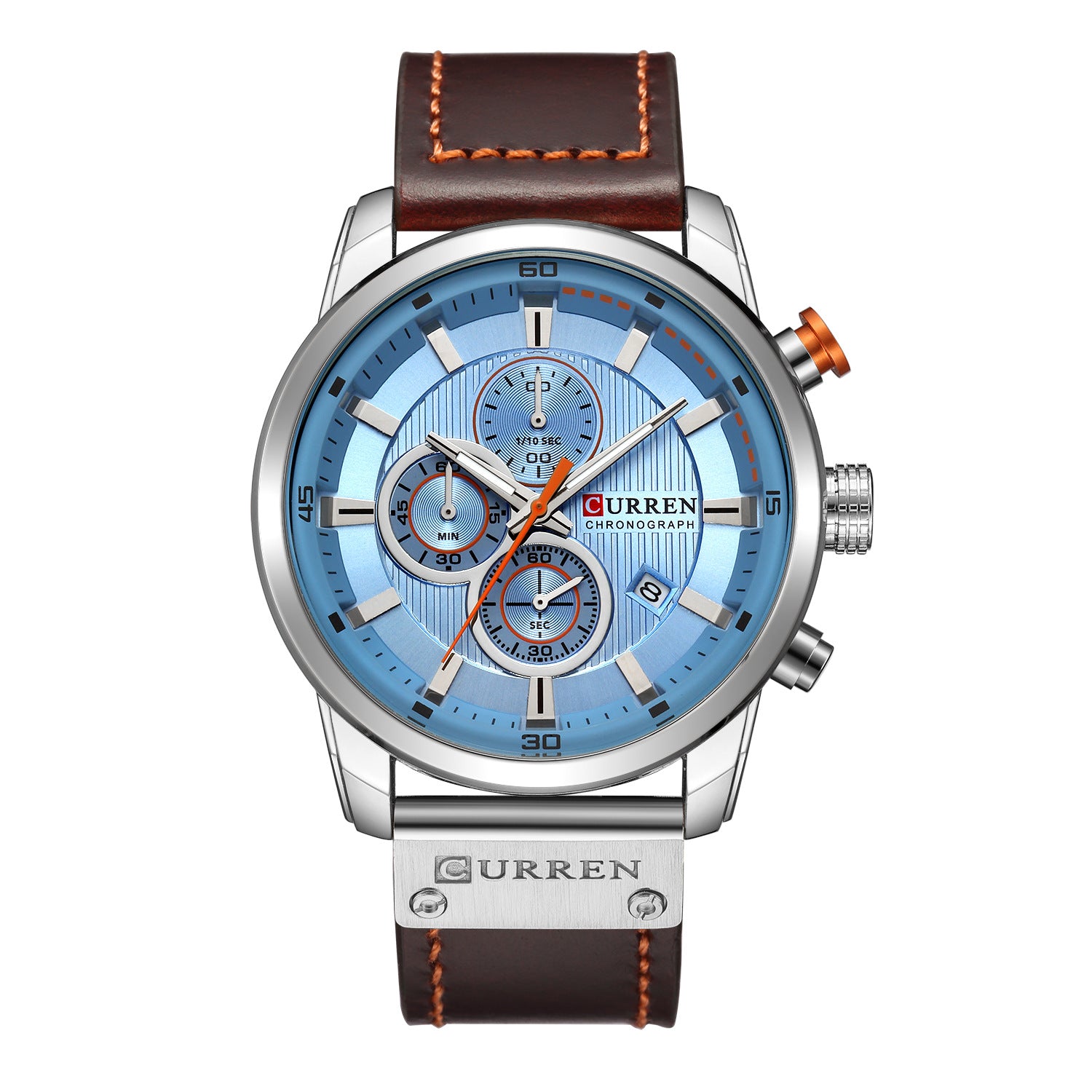 curren men's watch new six-pin calendar waterproof