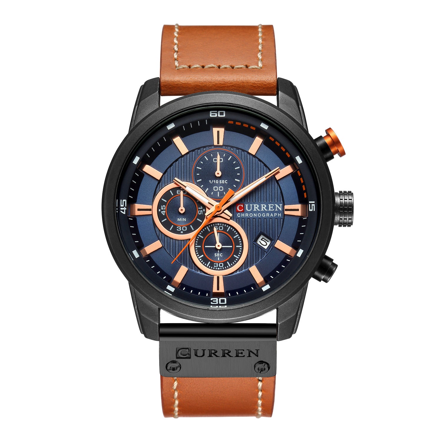 curren men's watch new six-pin calendar waterproof