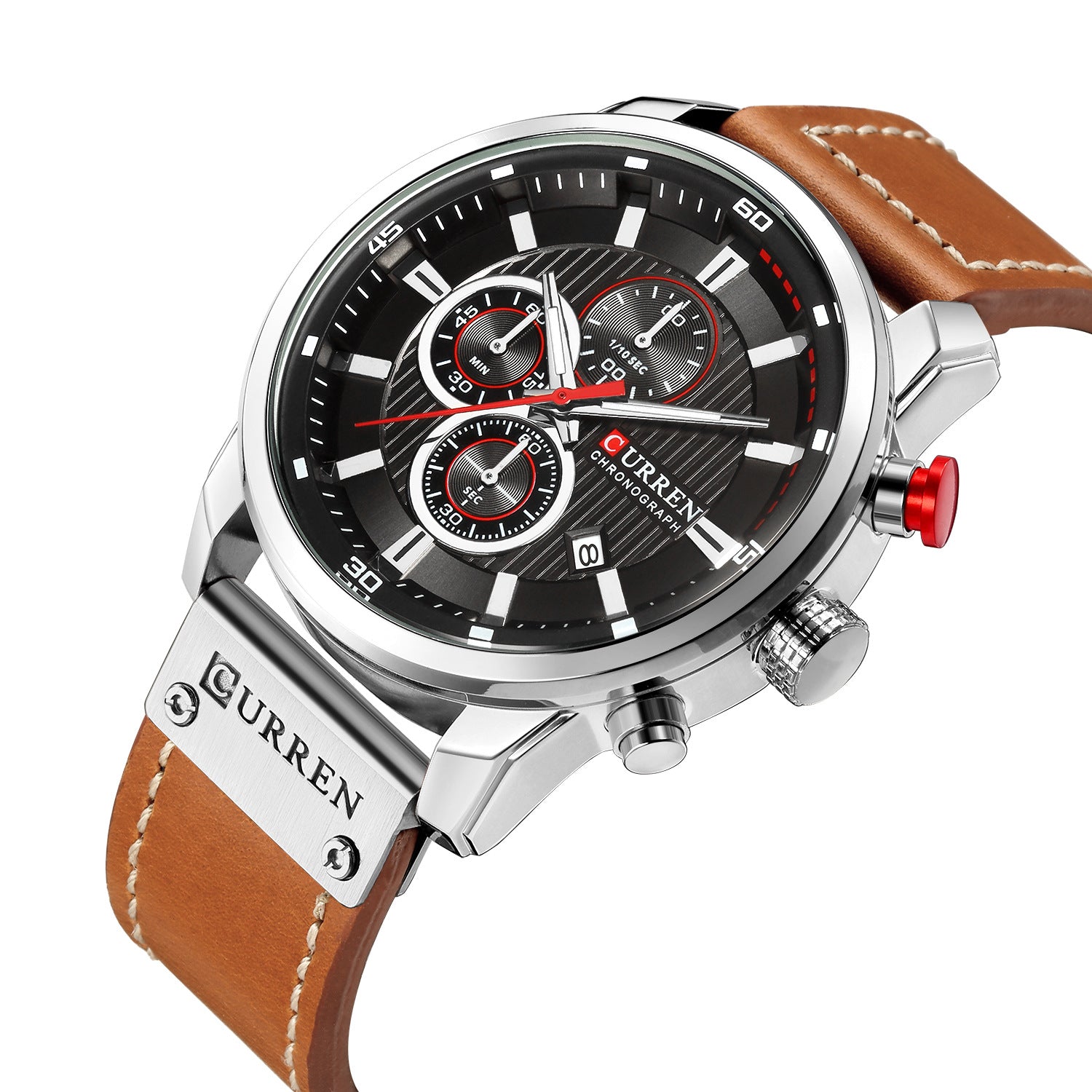 curren men's watch new six-pin calendar waterproof