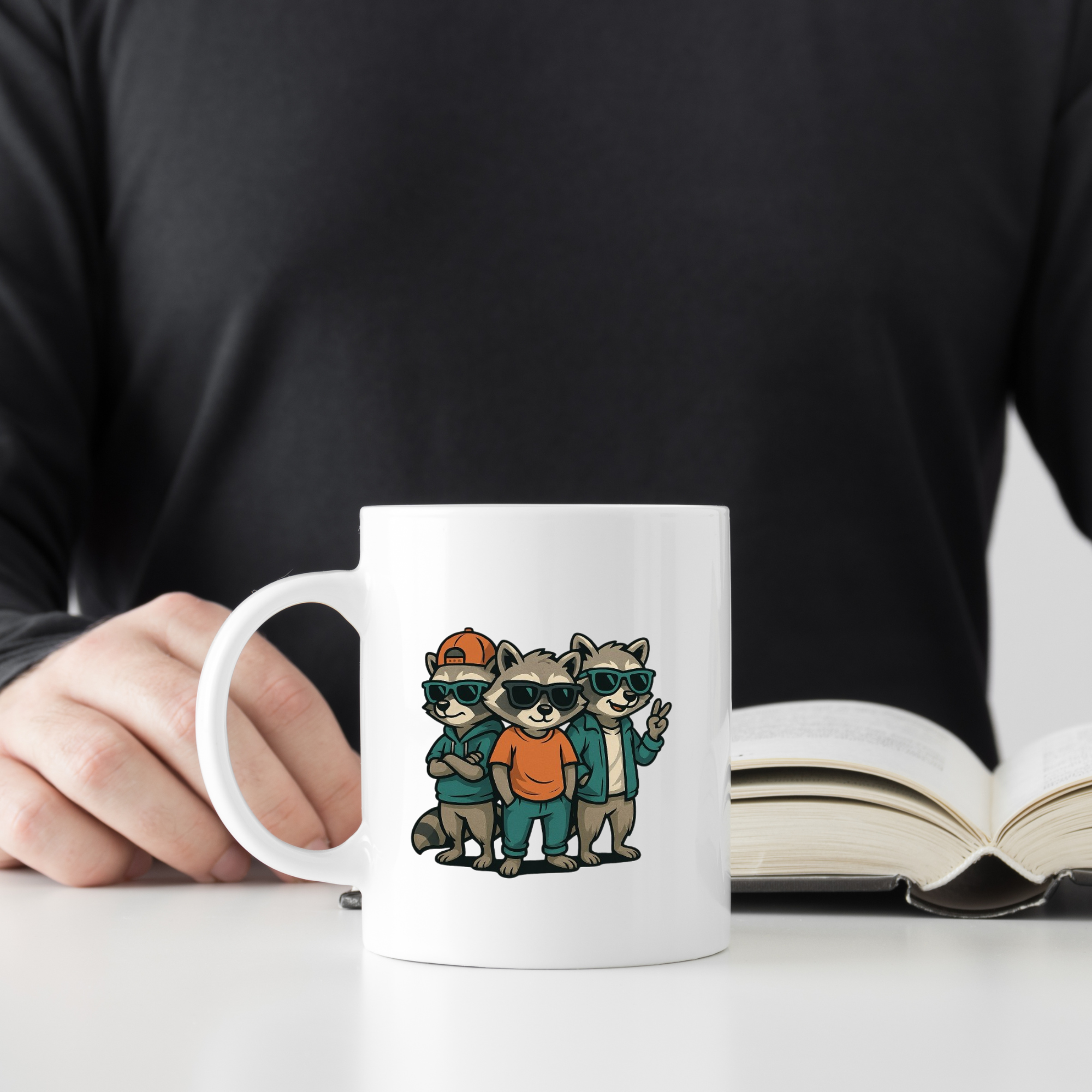 Classic Three Racoons Colourful Mug