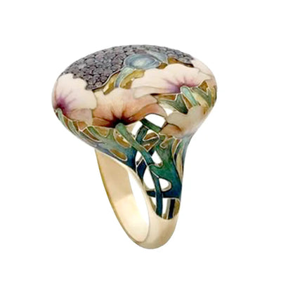New FashionJewelry Golden Retro Style Hand-painted