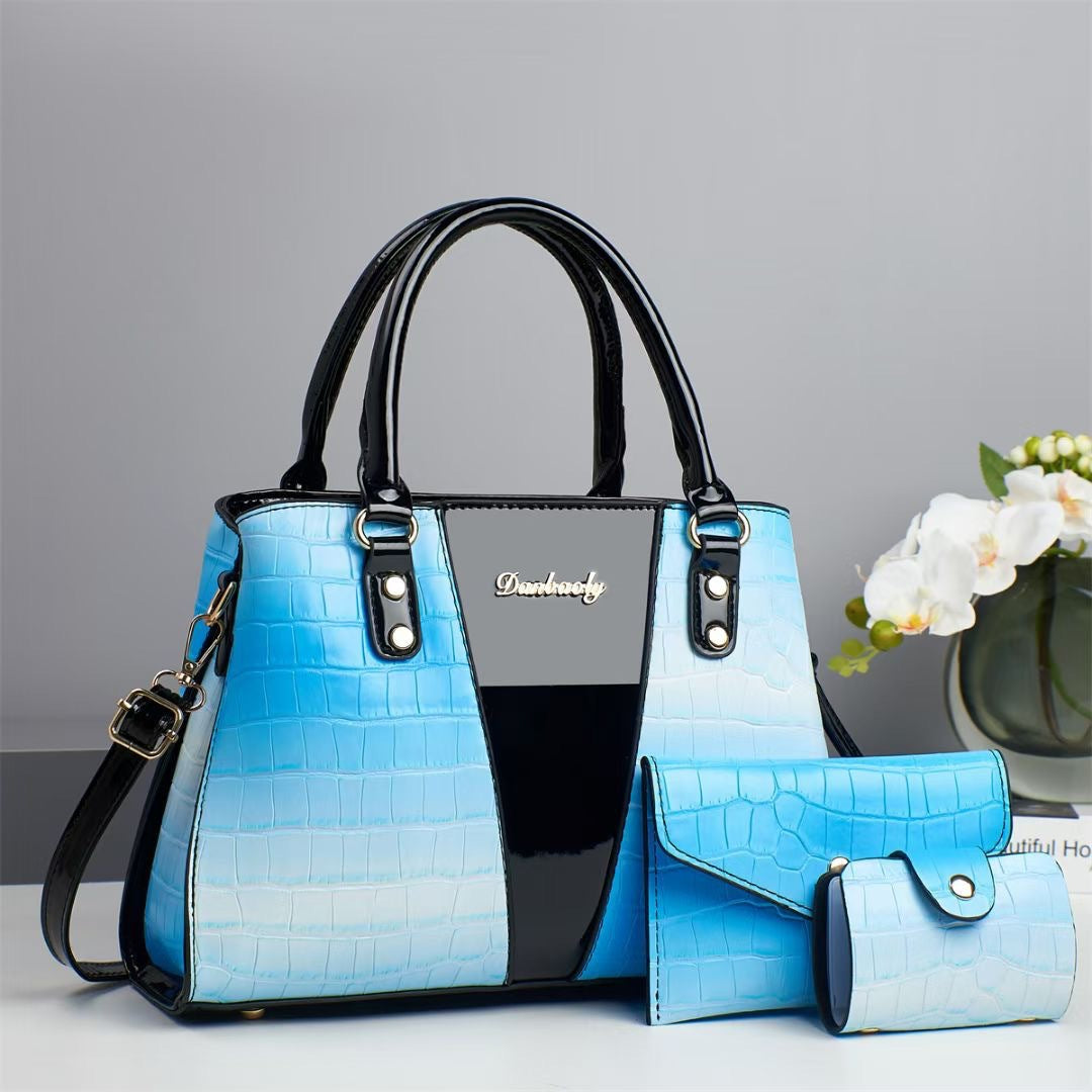 Women's Crocodile Stitching Three-piece Shoulder Bag