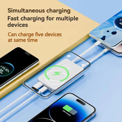 MagSafe Power Bank – 10000mAh Wireless Charger, Stays Put!