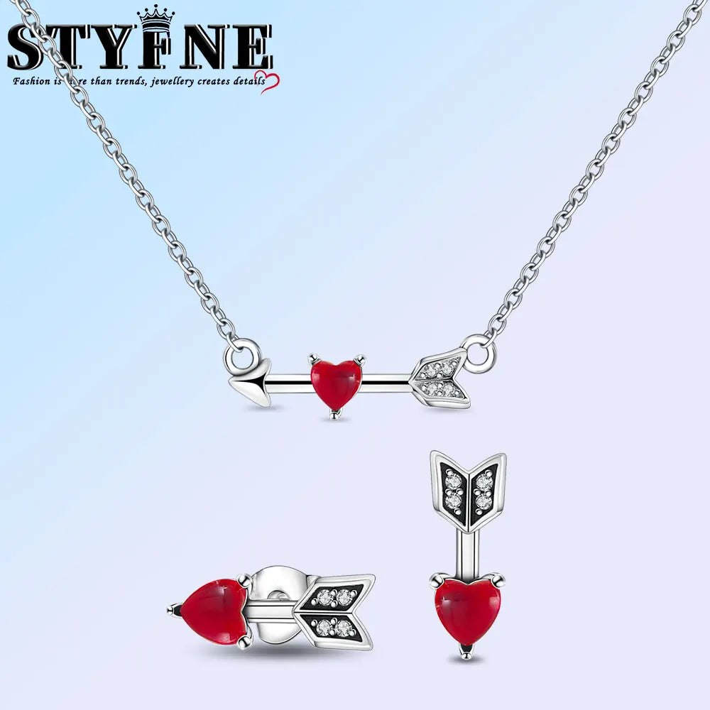 Series Sterling Silver 925 Pink Shiny Love