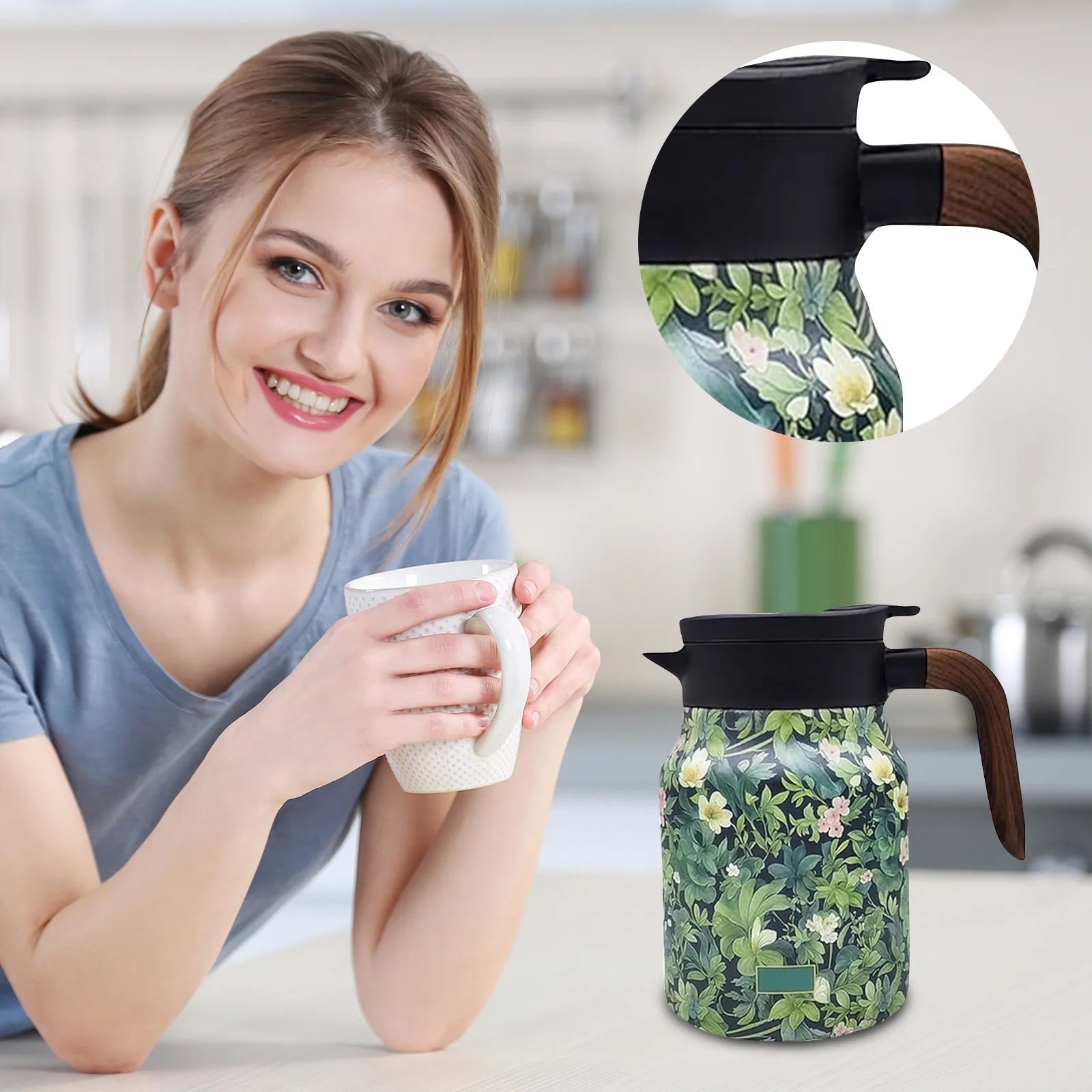FloraBrew – Elegant Tea Thermos with Infuser!