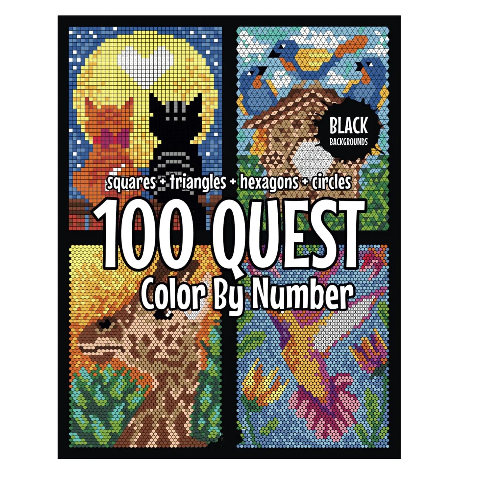 100 Stress-Relief Coloring Pages – Color by Numbers for Adults & Kids!