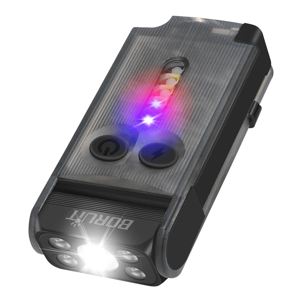 BORUiT V30 EDC LED Flashlight Keychain Power bank