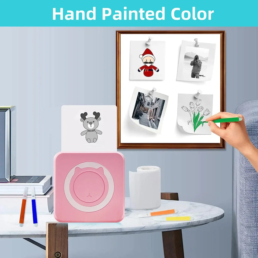 Portable Mini Thermal Printer Wireless BT 203dpi