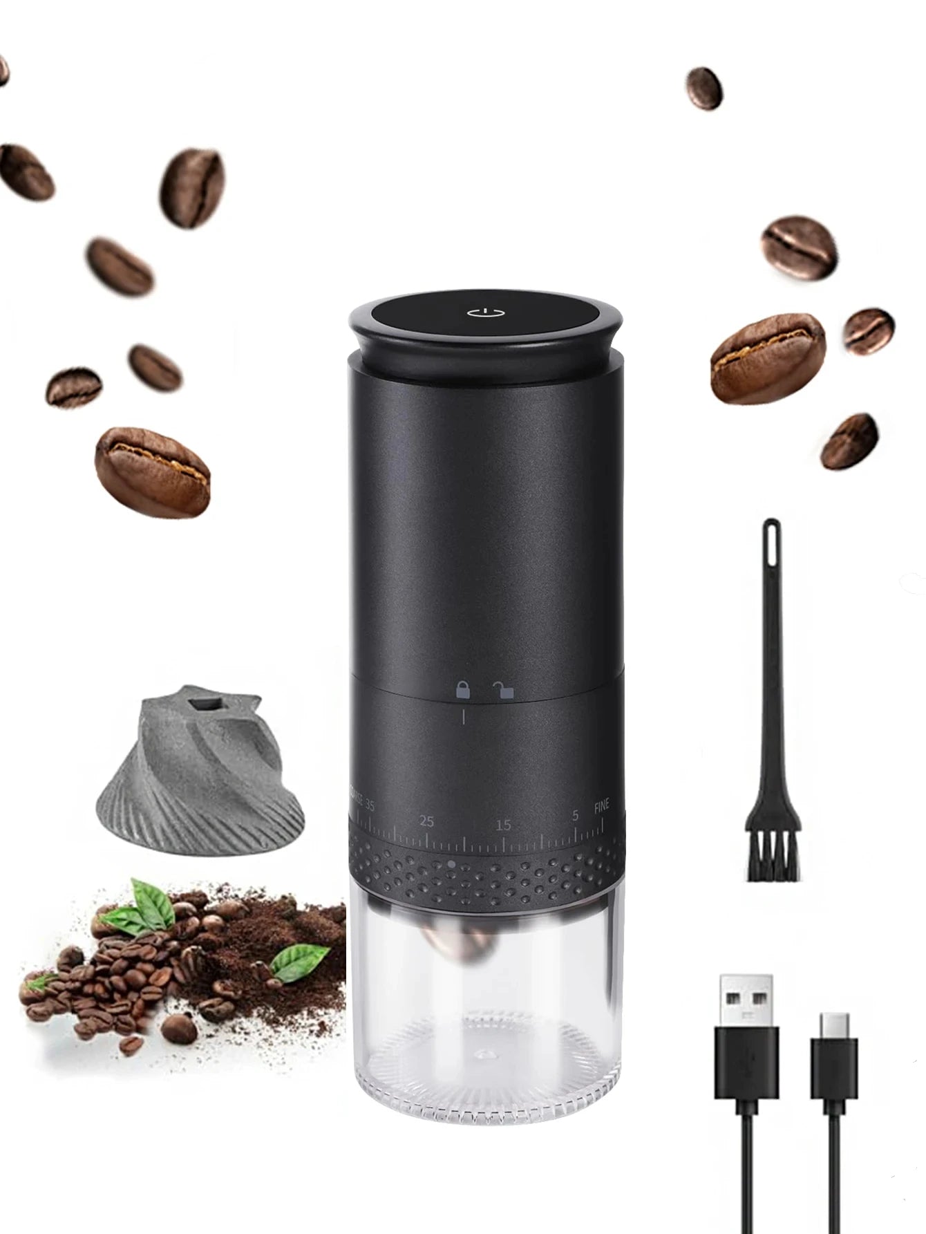 Electric Coffee Grinder Adjustable Coffee Burr 1500w