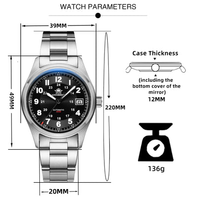 ADDIESDIVE Luxurious Men's Automatic Watch NH35A