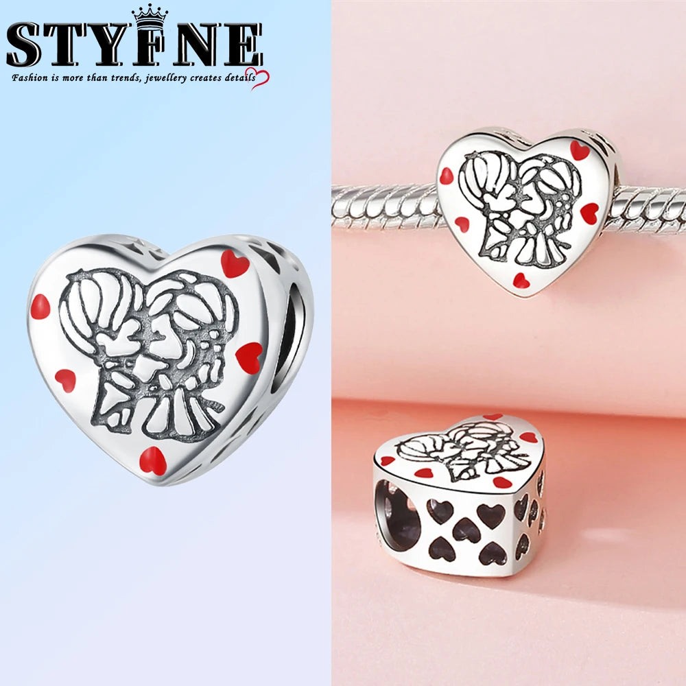 Series Sterling Silver 925 Pink Shiny Love