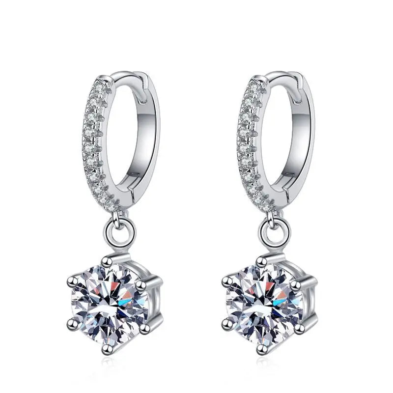 Real 925 Silver Moissanite Jewelry Set
