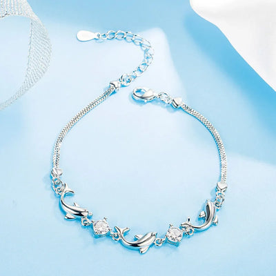 S925 Sterling Silver Dolphin Set