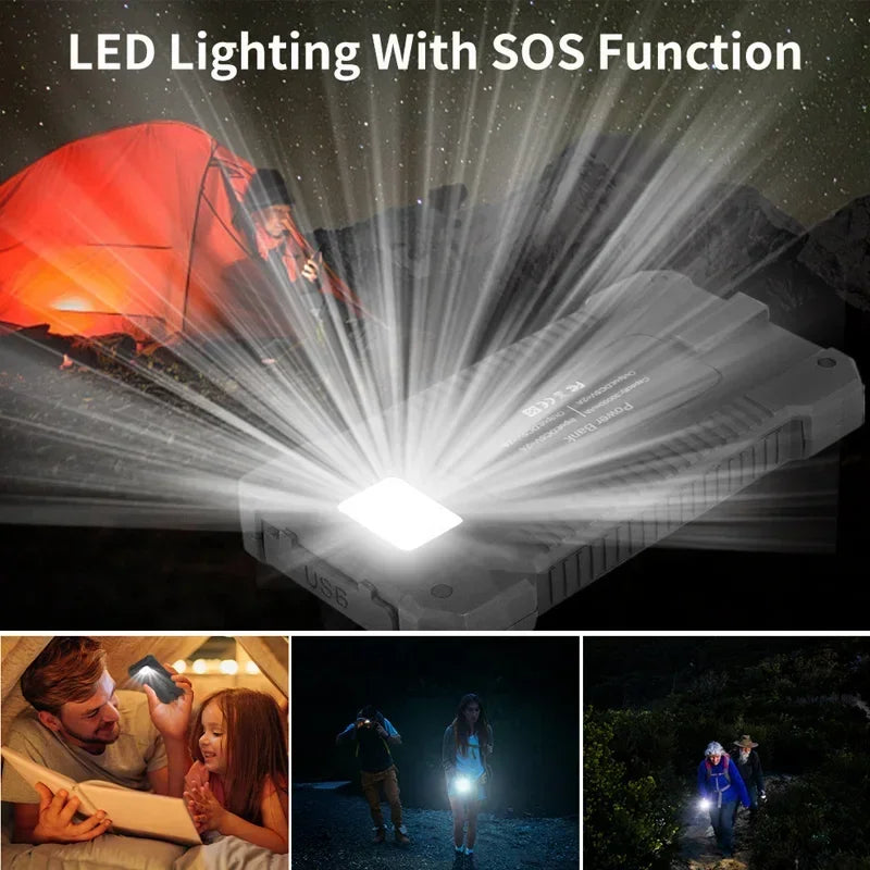 200000mah Solar Power Bank Large Capacity Fast Charging