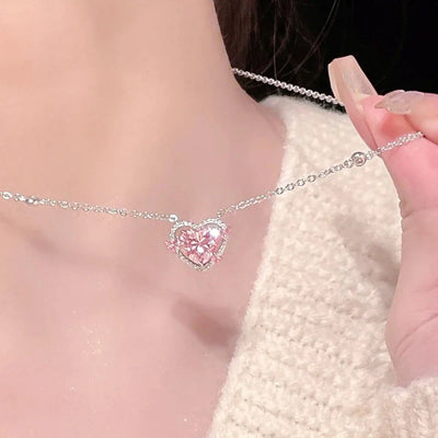 925 Sterling Silver Heart Pendant Necklace