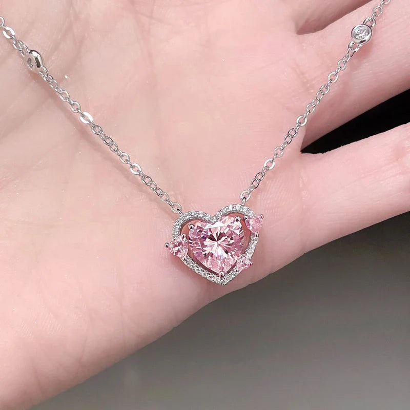 925 Sterling Silver Heart Pendant Necklace