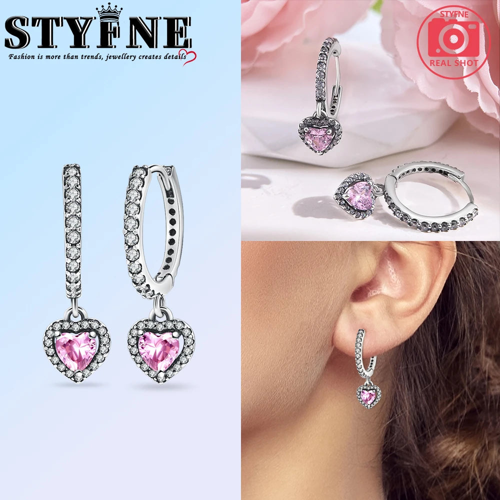 Series Sterling Silver 925 Pink Shiny Love