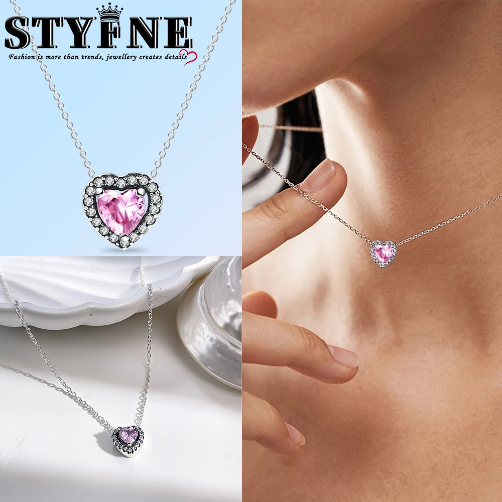 Series Sterling Silver 925 Pink Shiny Love