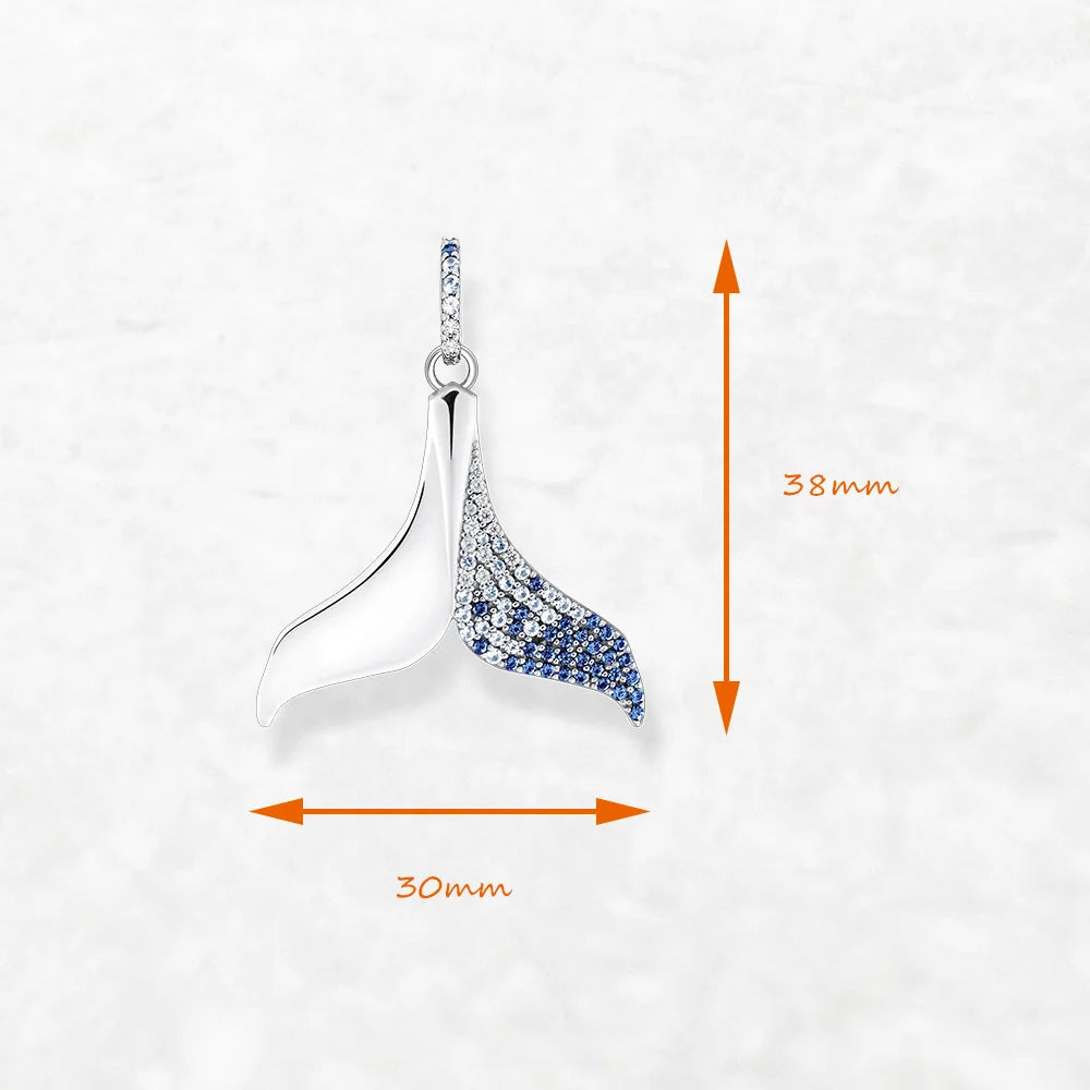 Dolphin Tail Fin Jewelry Set 925 Silver